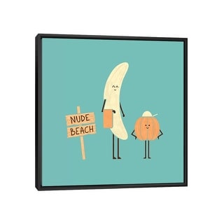 iCanvas "Nude Beach" by HandsOffMyDinosaur Framed Canvas Print - Bed